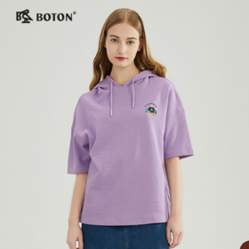 波顿女士连帽短袖T恤（落肩款）LT288223