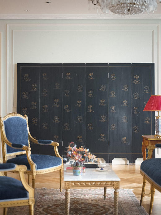 【已售】独角鹿西洋古董 20世纪末中国出品「锦上添花」主题百宝嵌六曲屏风 商品图4