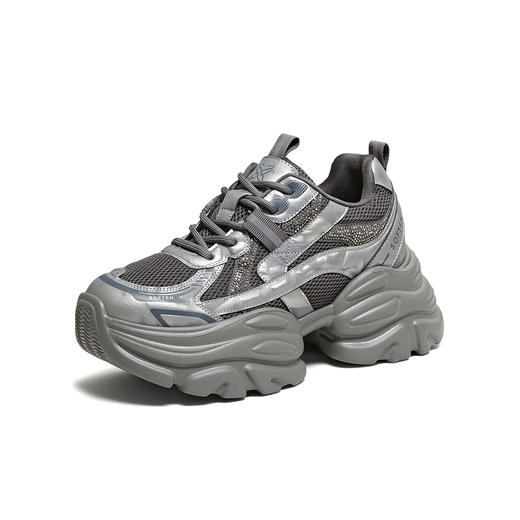 【云粉节】 BF楼百思图2025冬季新款厚底透气老爹鞋女运动休闲鞋B8161DD5吊牌价899.现价539 商品图0