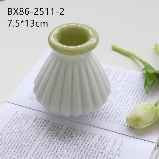 北欧风卷边小口玻璃花瓶客厅仿真花鲜花台面简约居家软装桌面花瓶 商品图13