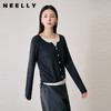 NEELLY纳俪商场同款冬季新款设计感假两件针织衫女修身打底毛衣N25104A04506 商品缩略图0
