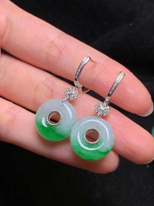 平安扣翡翠耳坠 商品图3