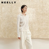 NEELLY纳俪商场同款冬新款宽松连帽绞花套头针织衫女舒适休闲上衣N25102A01030 商品缩略图0