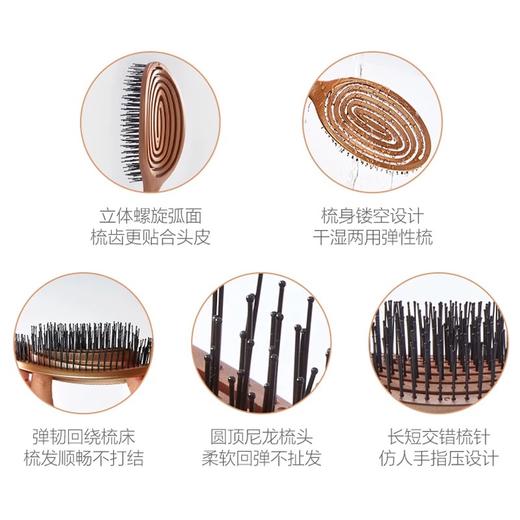 【6F】TAYOHYA多样屋弹力魔发梳 干湿两用弹性卷发梳子家用按摩梳镂空 商品图1