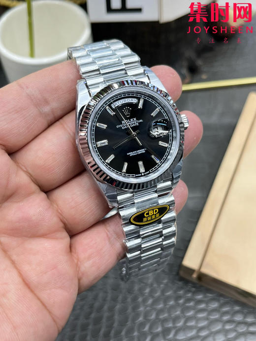 CBD配重版 V9升级版 重量200克+ 劳力士星期日历型系列 日志40mm 白金黑冰糖DD 商品图3