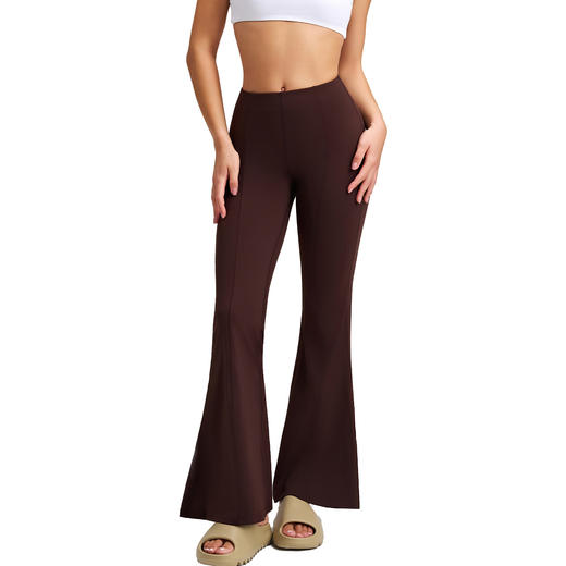 跃牌【安琪拉系列】新款长裤高腰瑜伽裤喇叭裤女提臀显瘦裸感抗菌塑型微喇裤CK-5060 商品图3