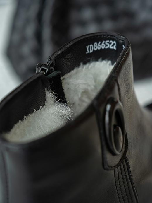 老米优品🎈高端系列。冬日必备保暖牛皮羊毛靴！《内加羊毛！ 保暖牛皮短靴》轻便好穿，复古风高品质~ 商品图3