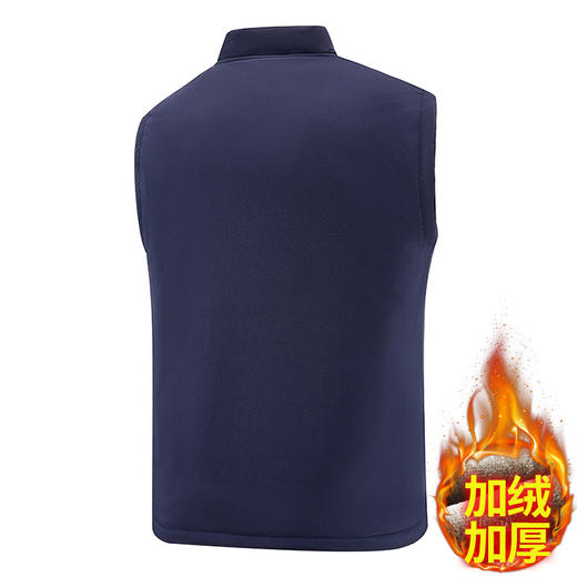 【DX】大依优型大码男装秋冬加绒保暖马甲宽松加肥加大V领百搭坎肩 商品图2