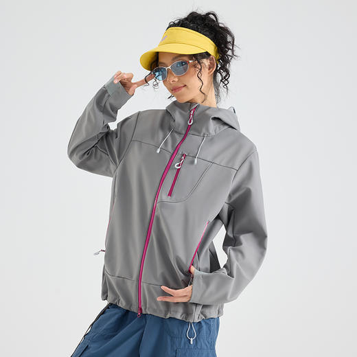 LUCKY DEER幸运鹿情侣款山系保暖防风软壳衣 商品图3