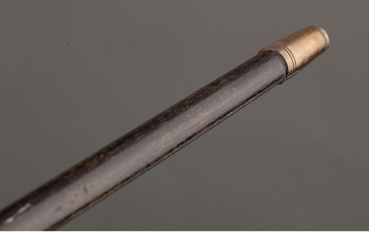 独角鹿西洋古董 1880-1910年代英国维多利亚时代出品铜鎏金镶嵌玫瑰石杖柄硬木绅士手杖 商品图5