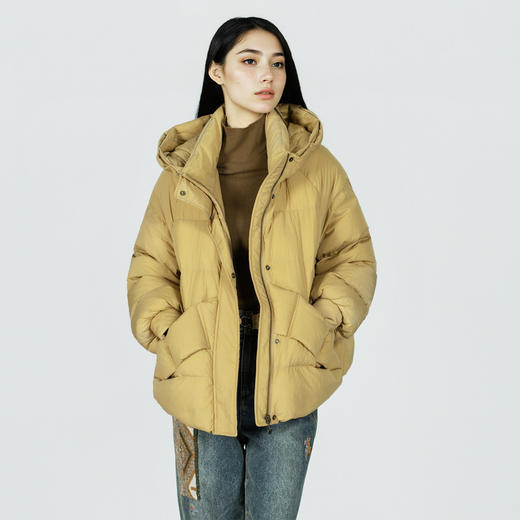 谜底短款羽绒服女士2025冬新款学院风减龄宽松百搭连帽257MY7859 商品图2