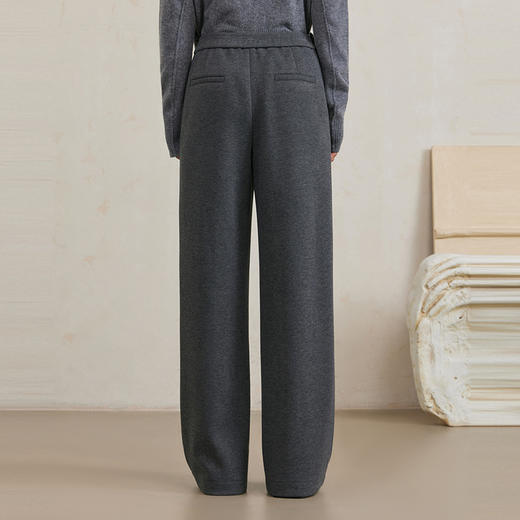 NEELLY纳俪商场同款冬季新款高级灰色肌理感休闲裤女显瘦爆款裤子N25104H04428 商品图1