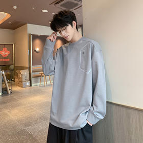 英国轻奢Schenvega 爆款迪桑平纹落肩长袖T恤卫衣A72-7905