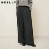 NEELLY纳俪商场同款冬季新款深色直筒休闲裤女时尚百搭显瘦长裤N25104H07704 商品缩略图0