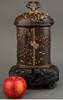 独角鹿西洋古董 1880年代日本一光堂出品宫部篤良制作「蟠龙山水」金银象嵌赤铜漆木经橱箪笥 商品缩略图1