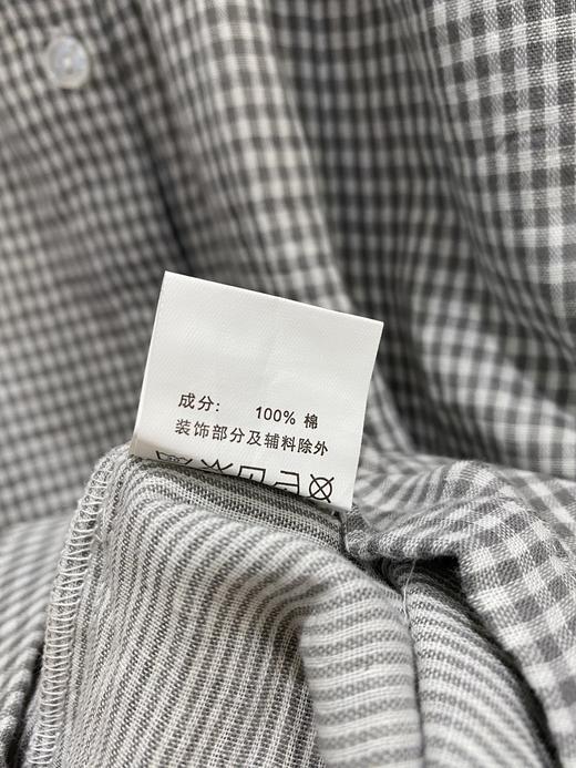 松植屋女款水洗色织圆领长袖套装100%纯棉双层纱透气亲肤织 商品图7