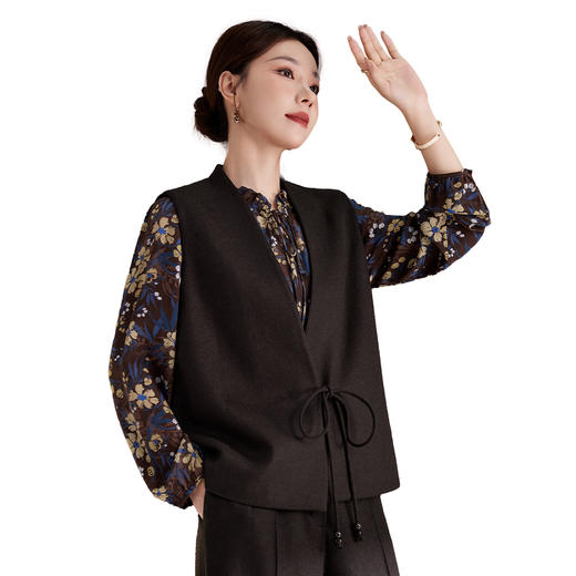 SM 1761羊毛西装马甲V领气质显瘦通勤时尚马甲 商品图4