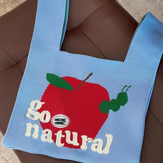 CryingCenter 苹果虫针织手提背心包 哭喊中心 商品图1