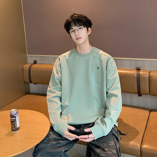 英国轻奢Schenvega 爆款迪桑平纹落肩长袖T恤卫衣A72-7905 商品图8