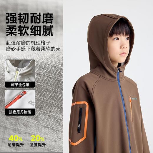 咕噜日记儿童加厚软壳外套杜邦三防2025秋冬男童女童保暖夹克上衣PDWT2520 商品图4