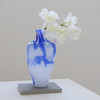 碧轩厂家直销蓝色肌理新中式复古艺术玻璃花瓶氛围感台面鲜花花瓶 商品缩略图3
