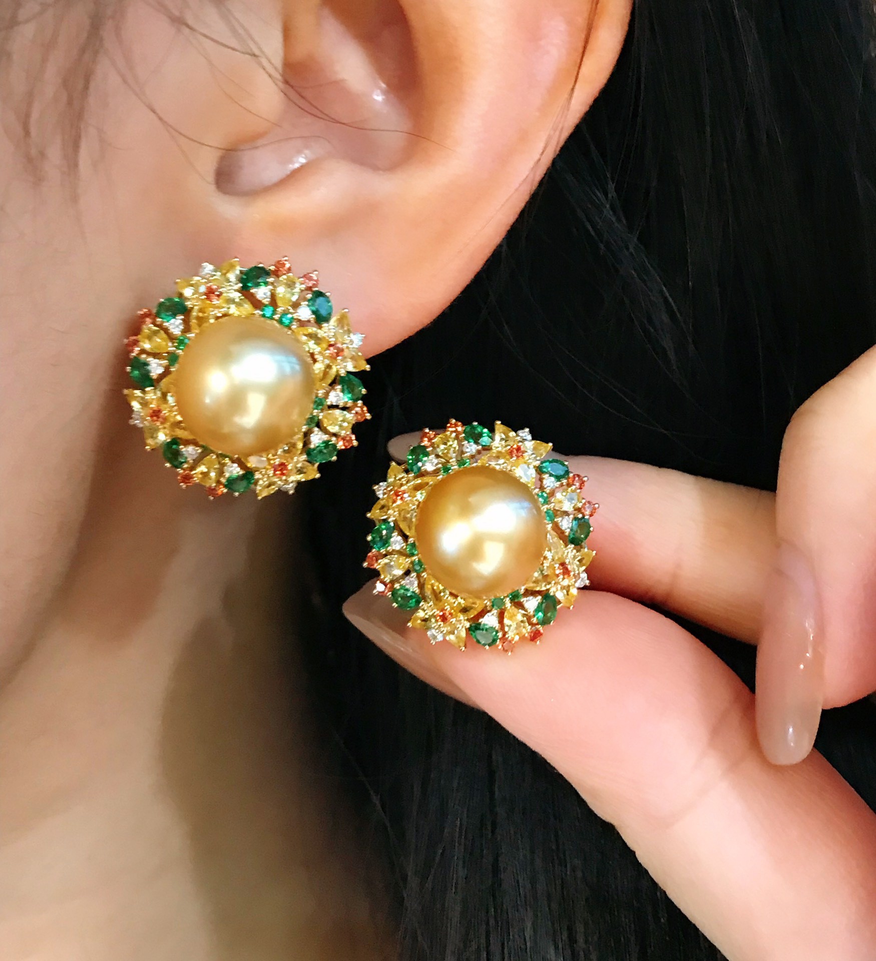 秘密花园金珠耳钉