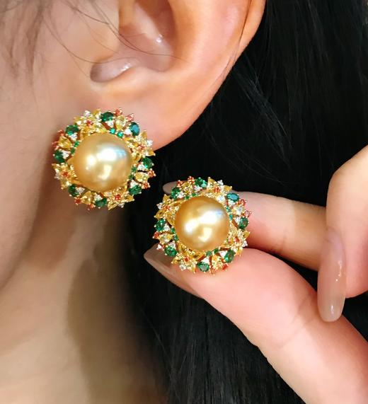 秘密花园金珠耳钉 商品图0