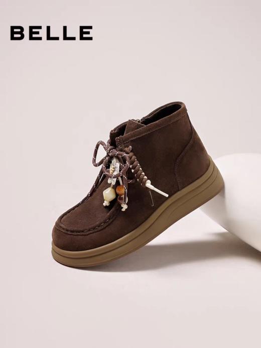BF楼百丽美拉德马丁靴子女鞋新款袋鼠鞋高帮勃肯鞋厚底短靴E8W1DDD5 商品图2