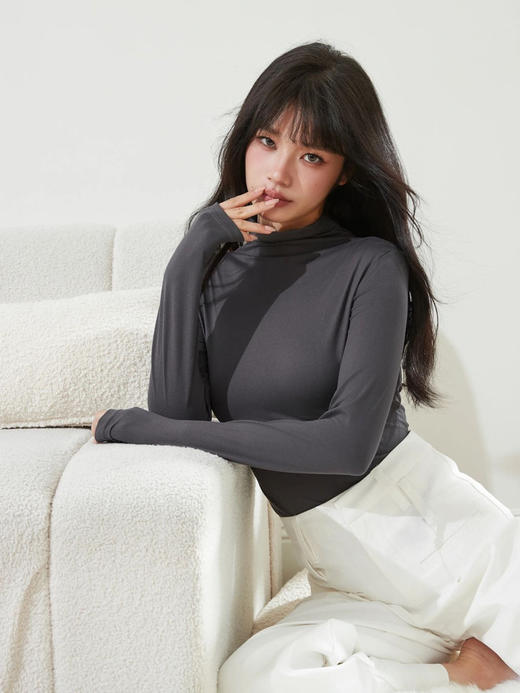 LP德芙半高领打底衫2件装  软糯质感可叠穿打底衫 商品图7