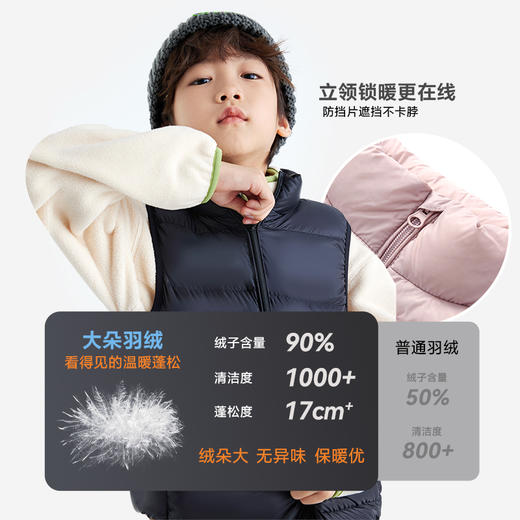 fx-咕噜日记【90白鸭绒 微拒水防静电】经典百搭羽绒马甲PDMJ2203 商品图2