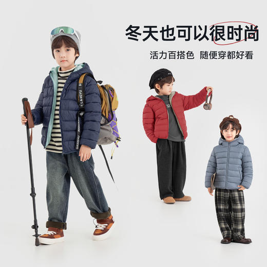 【件件底价，童装双倍积分】多多家男童棉服外套防泼水2025秋冬季新款儿童中大童连帽轻薄棉袄11106 商品图3