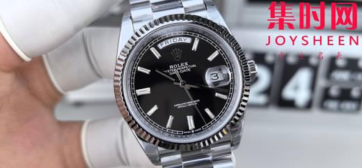 CBD配重版 V9升级版 重量200克+ 劳力士星期日历型系列 日志40mm 白金黑冰糖DD 商品图0