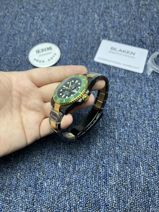 劳力士 BLAKEN 改装水鬼全黑 间金绿水鬼黑武士 男士腕表 商品图3
