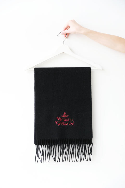 糯叽叽的手感，山羊绒大流苏围巾。重工刺绣刺绣长条围巾C101168 商品图9