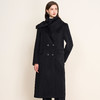 EITIE爱特爱气质收腰显瘦通勤黑色毛呢大衣外套冬季新款8014720 商品缩略图2