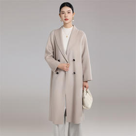 【清河羊毛羊绒专场】鹿展508 女士羊绒大衣 10%山羊绒 90%羊毛