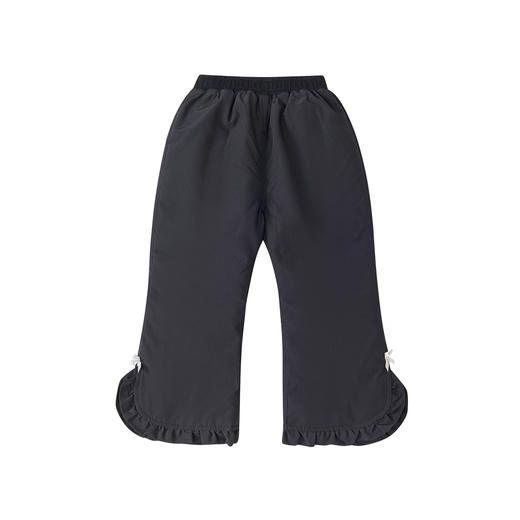 笛莎Deesha 童装女童裤子2025冬新款甜美木耳边微喇羽绒裤 商品图4