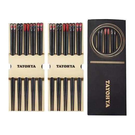 【6F】TAYOHYA/多样屋 高档防滑尖头合金筷子料理高档礼盒装送礼用/凤鸣朝阳 商品图3
