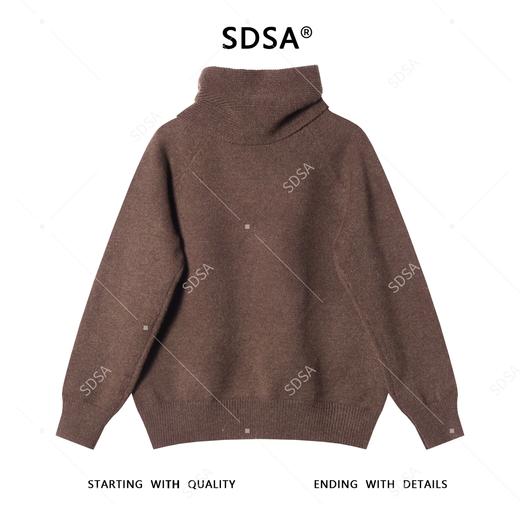 363SDSA秋冬新款痞帅男装美式复古可拆卸围巾V领毛衣百搭时尚针织衫 商品图5