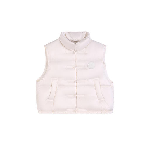 NEELLY纳俪商场同款冬季新款复古美拉德无袖马甲羽绒服女保暖外套N25104D04578 商品图3