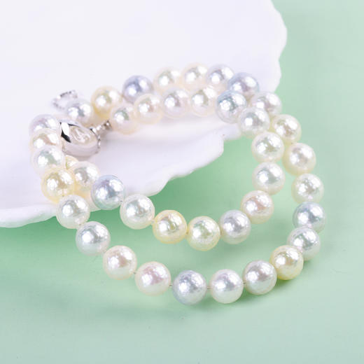 【金秋月满】银+金刻面珍珠项链   ZZ2510053 商品图1