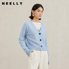 NEELLY纳俪商场同款冬季新款纯羊毛V领针织衫女肌理感毛衣开衫N25104A04517 商品缩略图0