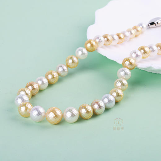 【高光时刻】白+金刻面珍珠项链   ZZ2510051 商品图2