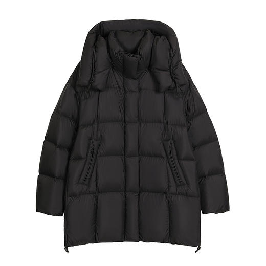 NEELLY纳俪商场同款冬季新款宽松直筒羽绒服女白鸭绒法式保暖外套N25102L01045 商品图3