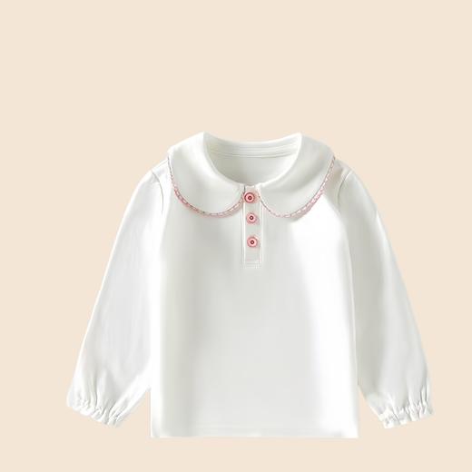 【儿童服饰丨儿童纯色polo衫】选用纯棉面料，亲肤舒适透气，做工精细走线工整，男款POLO领，女款娃娃领，男女款纽扣色做了区分，胸前有小口袋设计，简约百搭，90-170码可选~ 商品图8