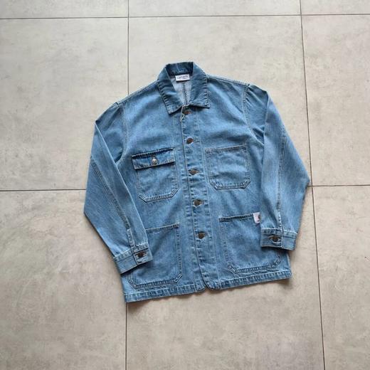 CAR***TT密歇根美式工装 复古蓝水洗做旧牛仔夹克外套 商品图0