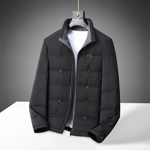 【90白鸭绒】【DX】大依优型大码男装冬季男立领羽绒服加厚时尚休闲商务百搭上衣外套 商品图6