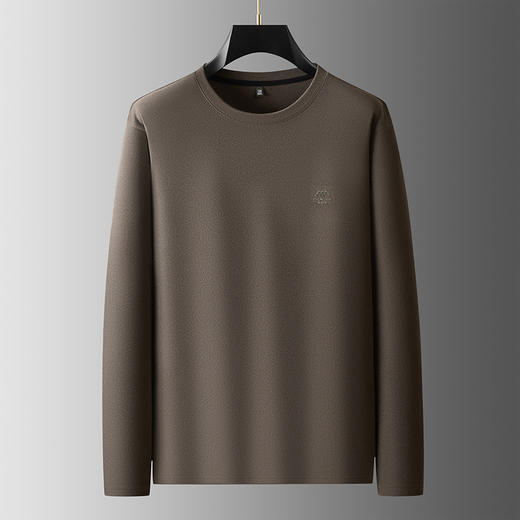 【DWP】大依优型大码男装秋季圆领长袖打底衫简约舒适休闲百搭长袖T恤 商品图5