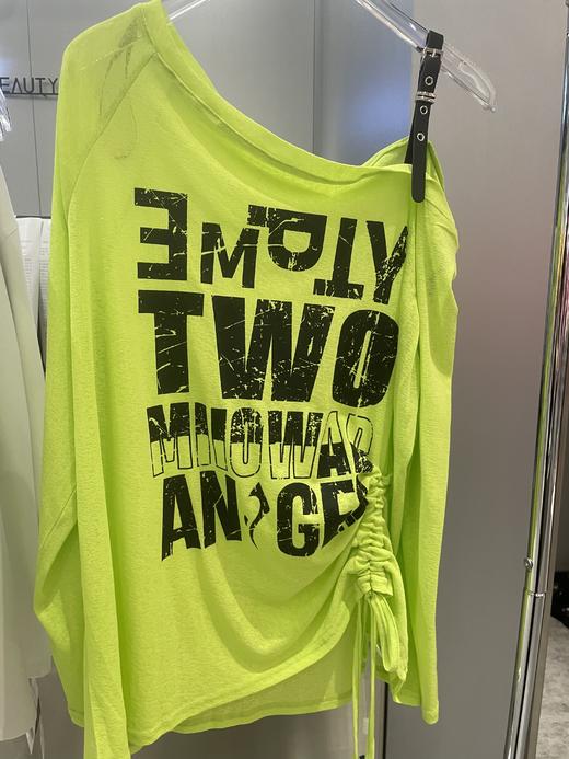 NC斜肩领侧抽字母长袖T恤50905 秋季 011103080115 商品图0