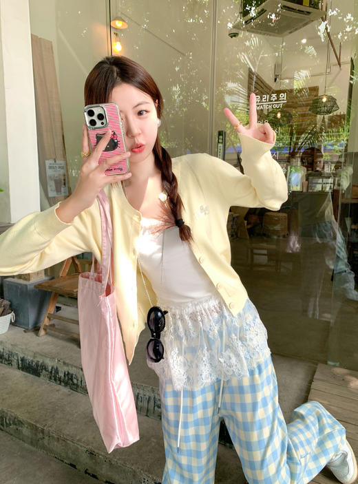 【169元任选2件】最后一波现货！韩系温柔风黄色长袖针织开衫 商品图12